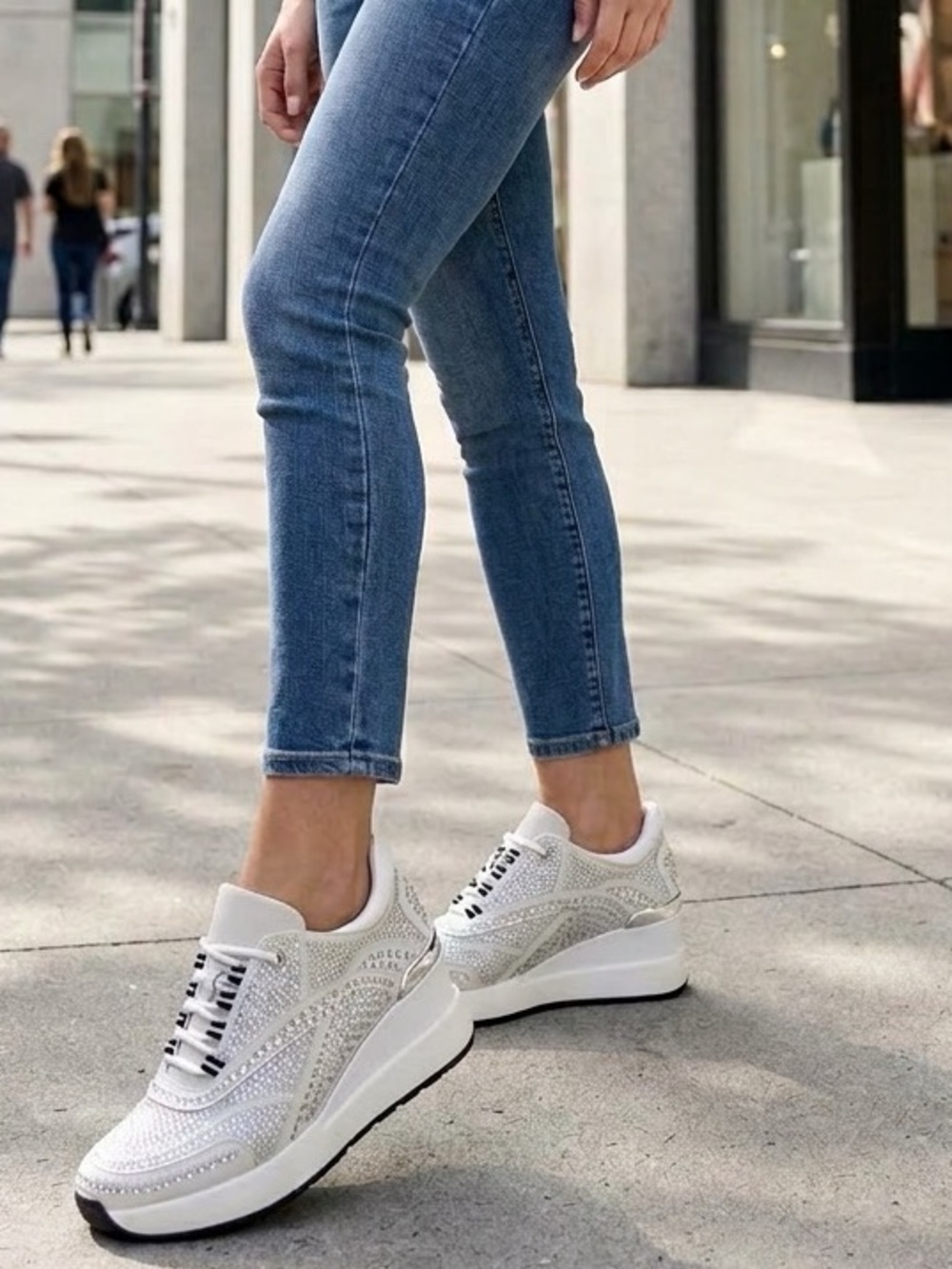 Wishbone Abby Crystal Platform Sneakers